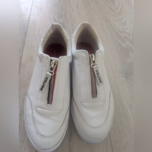 Nautica White Zipper Slip-On Shoes